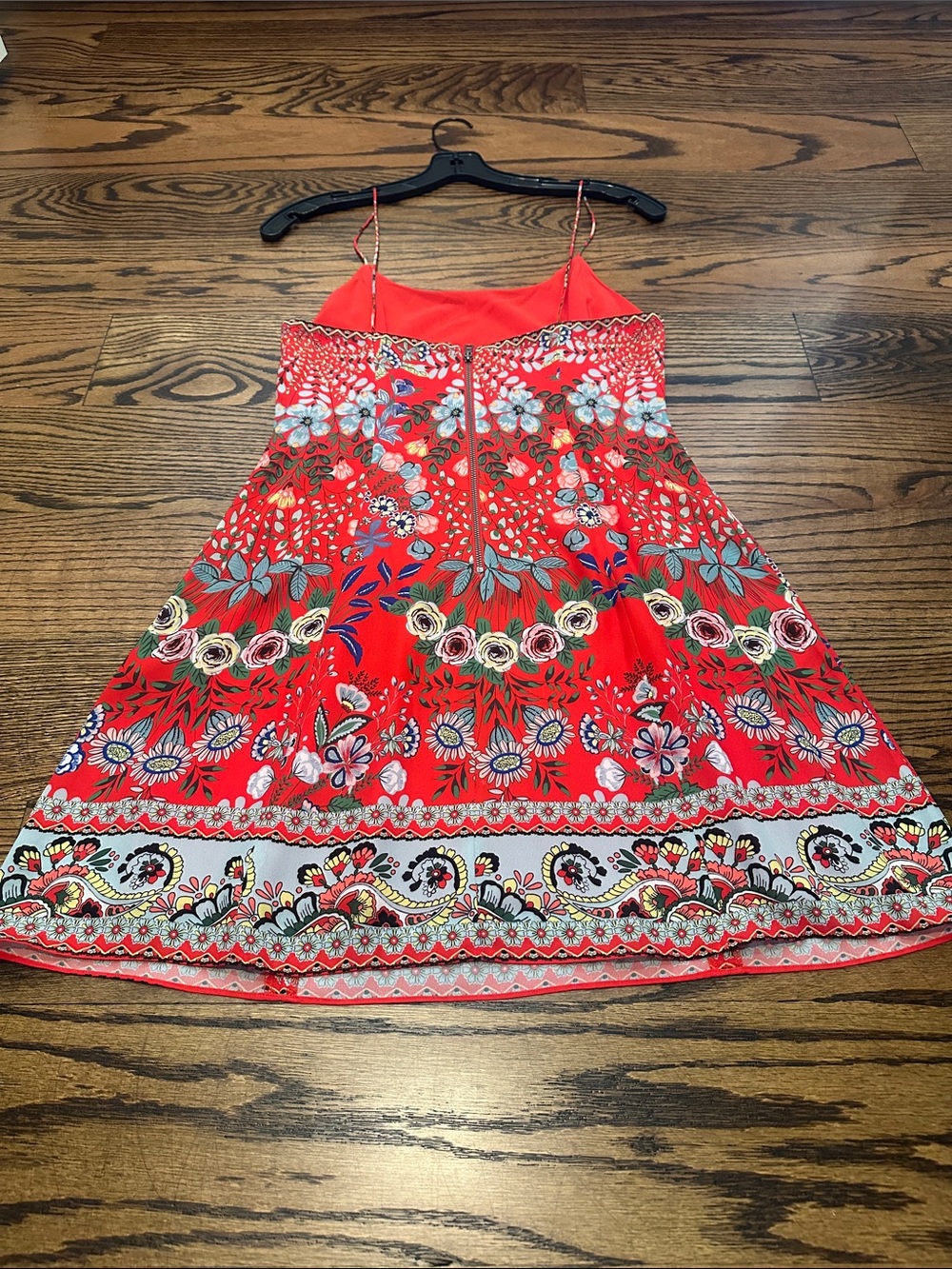 Women’s NWT Sz. 2 Alice + Olivia Ira Spaghetti Strap Flare Mini Dress - Picture 11 of 12